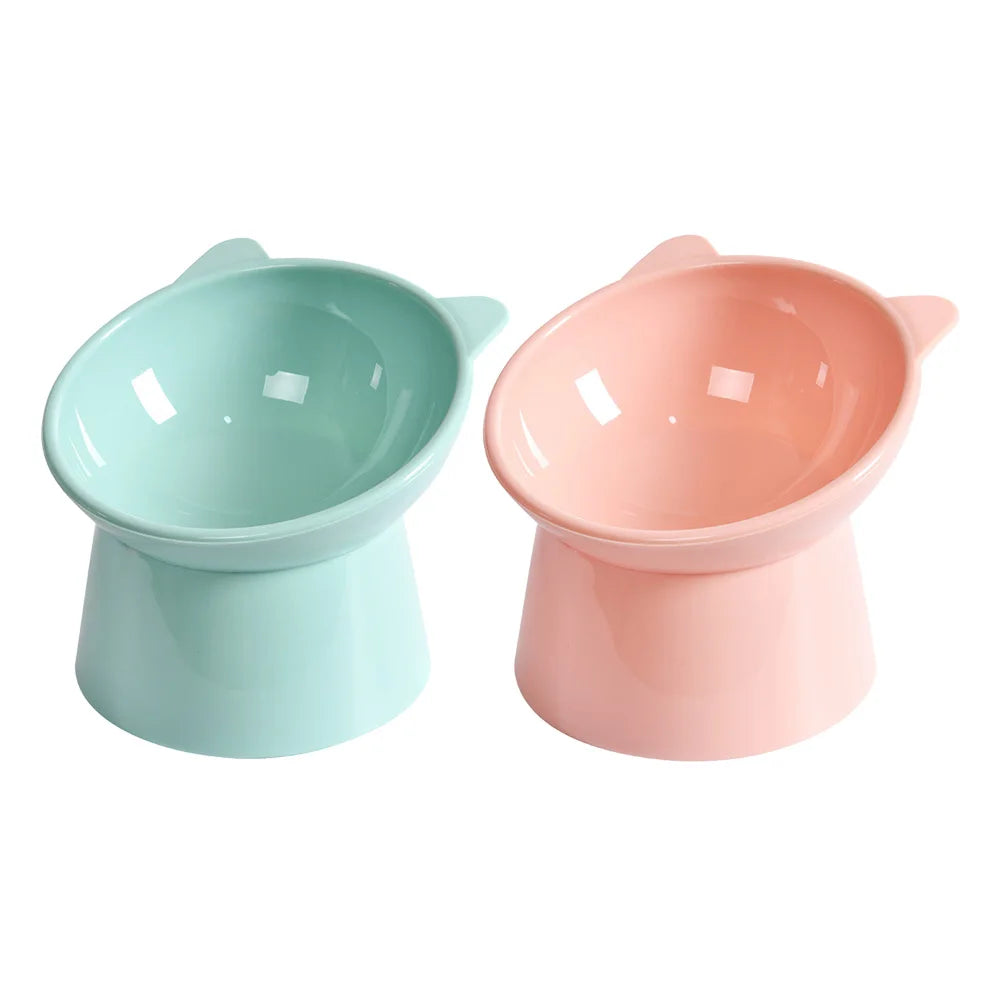 ALLOYSEED Tilted Elevated Cat Food Bowl Non Slip Ergonomic Dish