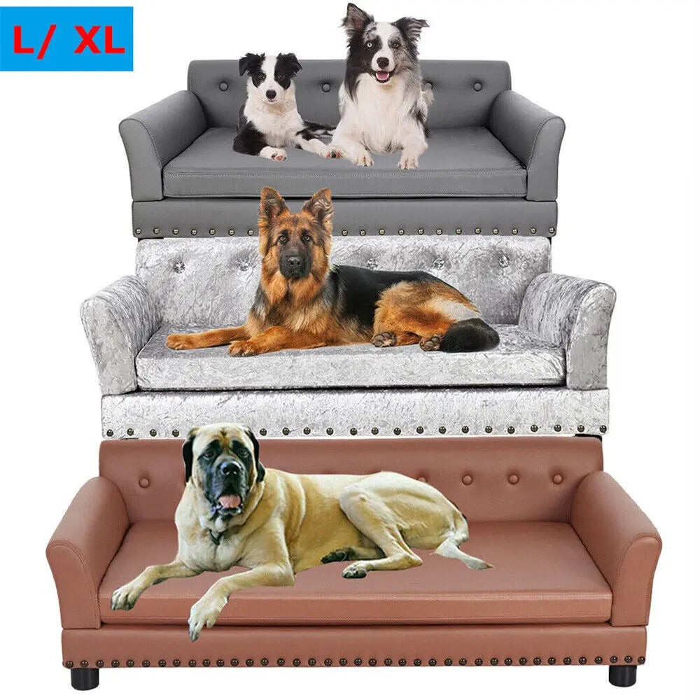 BORWART Heavy Duty Pet Sofa Bed Raised Dog Cat Couch