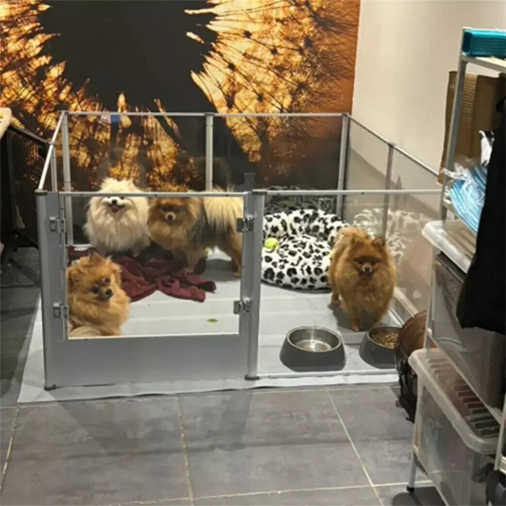 Borwart Durable Acrylic Dog Playpen And Secure Pet Enclosure