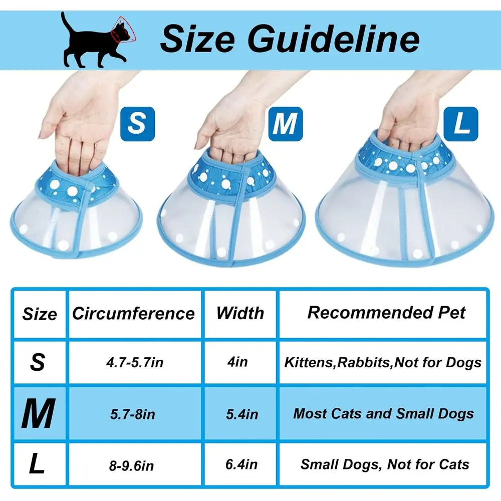 Adjustable Pet Cone Recovery Collar For Small Dogs And Puppies