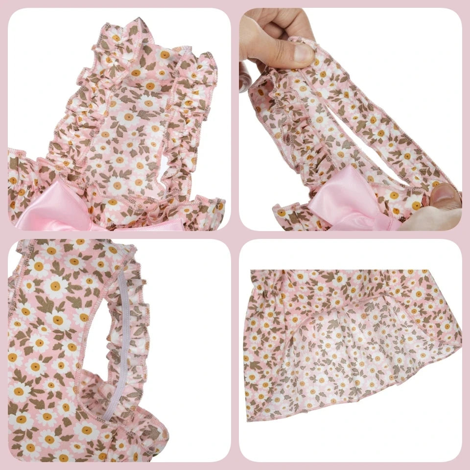 Cat Skirt Dress Floral Print Romantic Summer Outfit