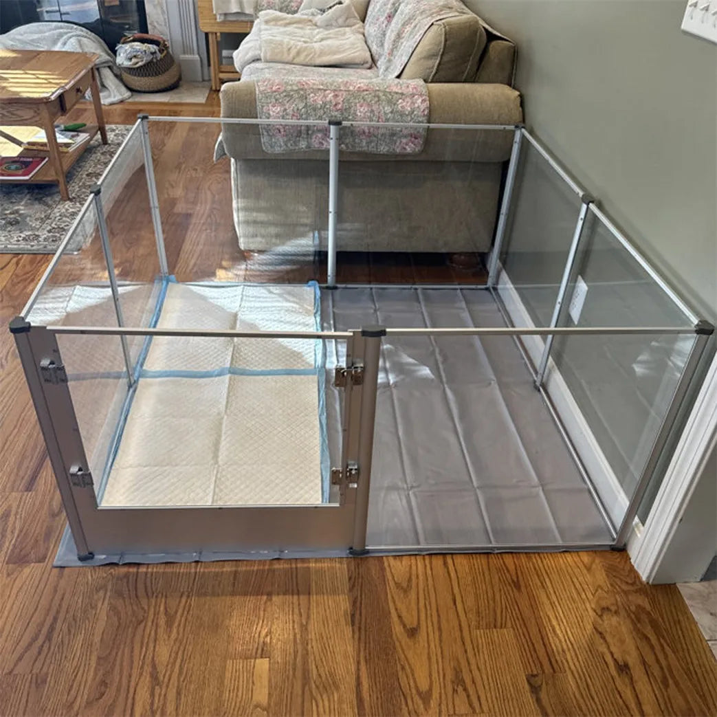 Borwart Durable Acrylic Dog Playpen And Secure Pet Enclosure