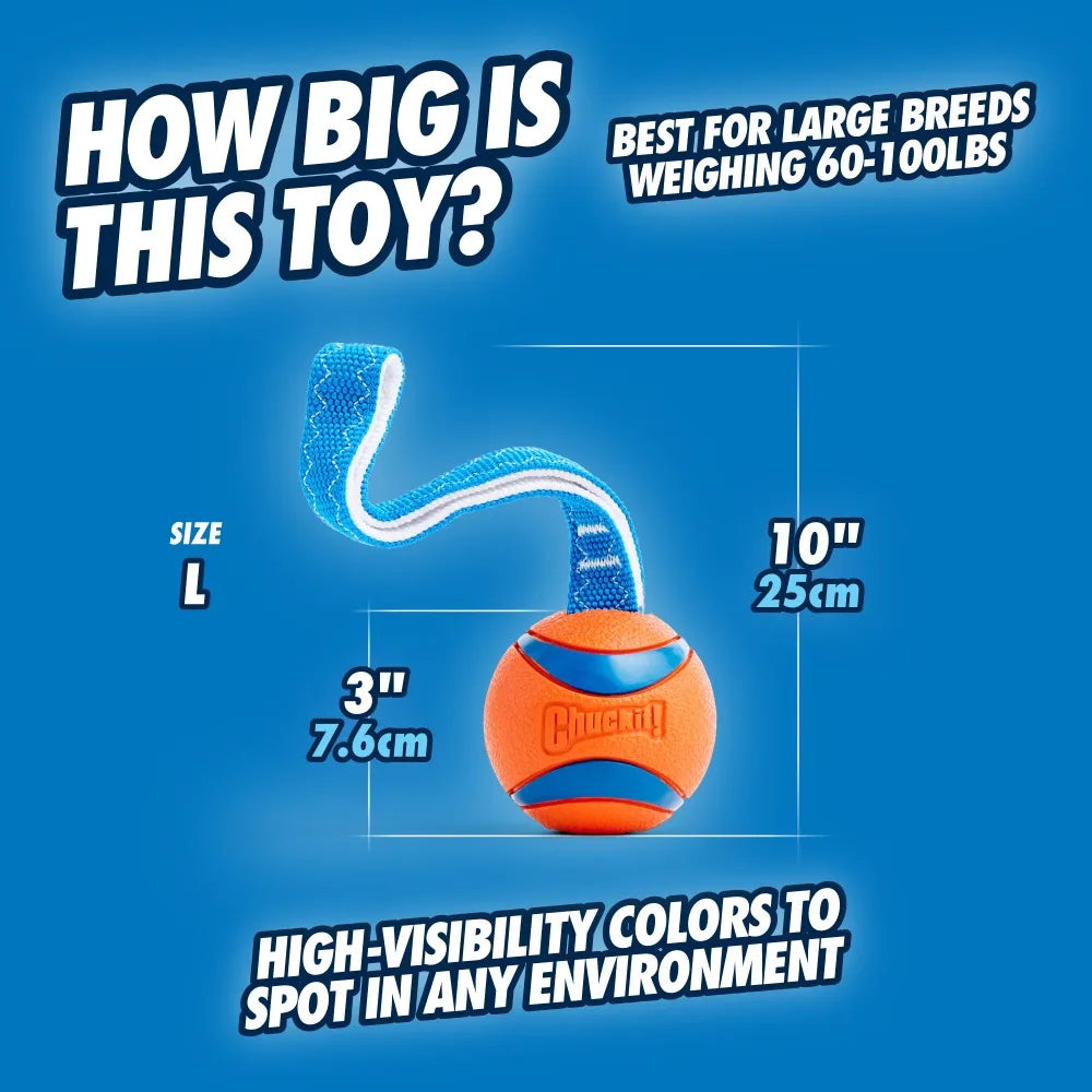 Chuckit! Ultra Tug Dog Ball With Strap For Large Dogs