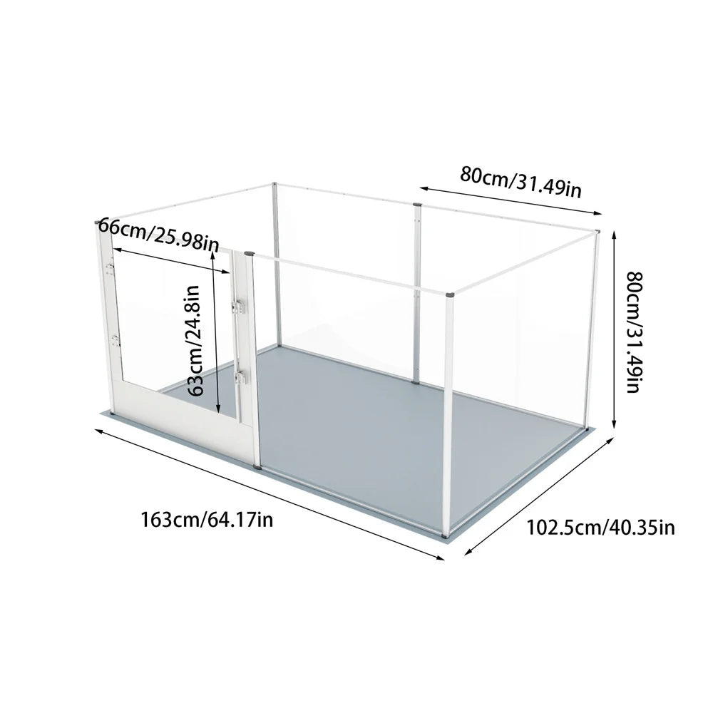 Borwart Durable Acrylic Dog Playpen And Secure Pet Enclosure
