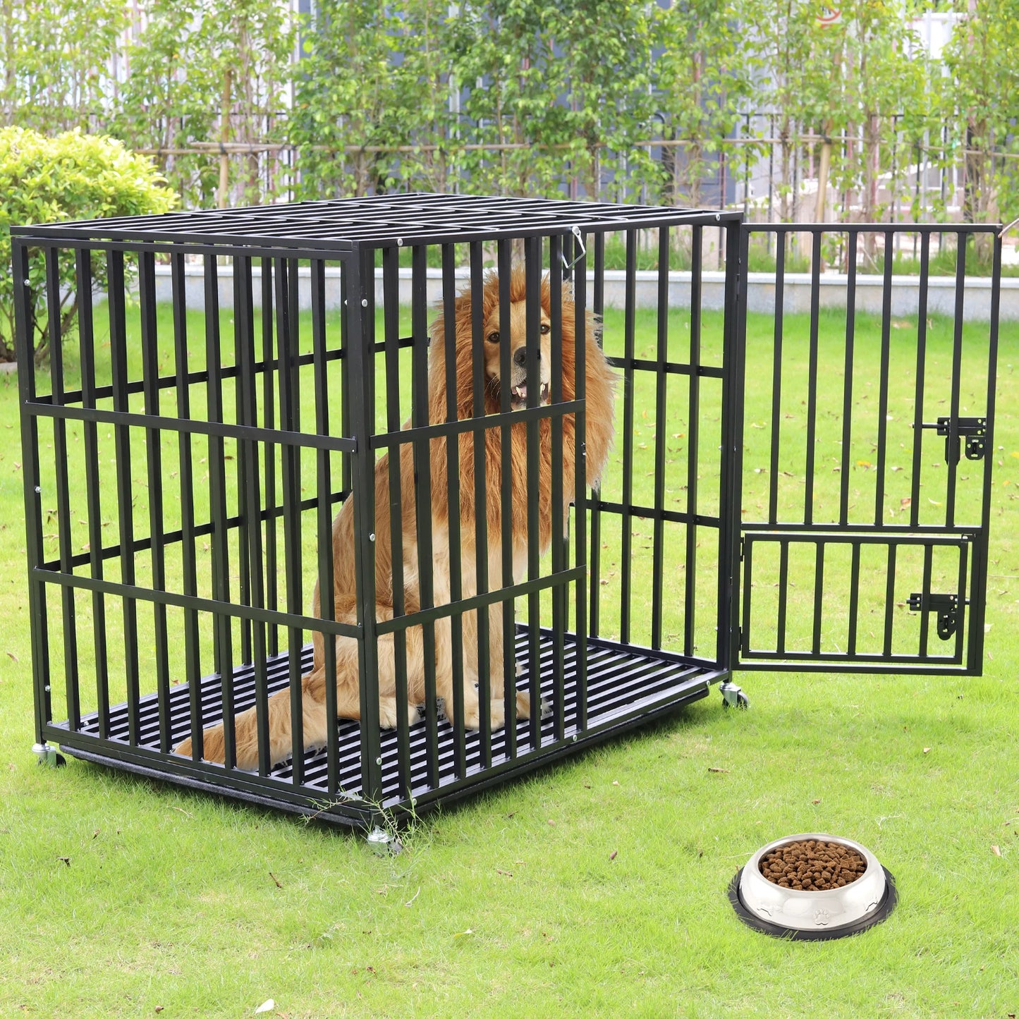 Borwart Heavy Duty Dog Crate Chew Resistant Square Tube Kennel