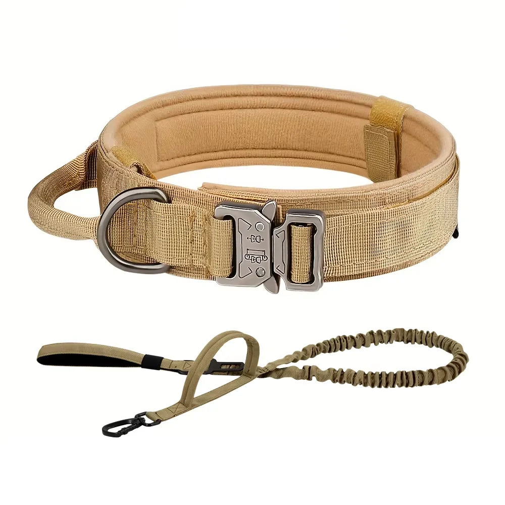 Nylon Adjustable Tactical Dog Training Collar And Leash Set