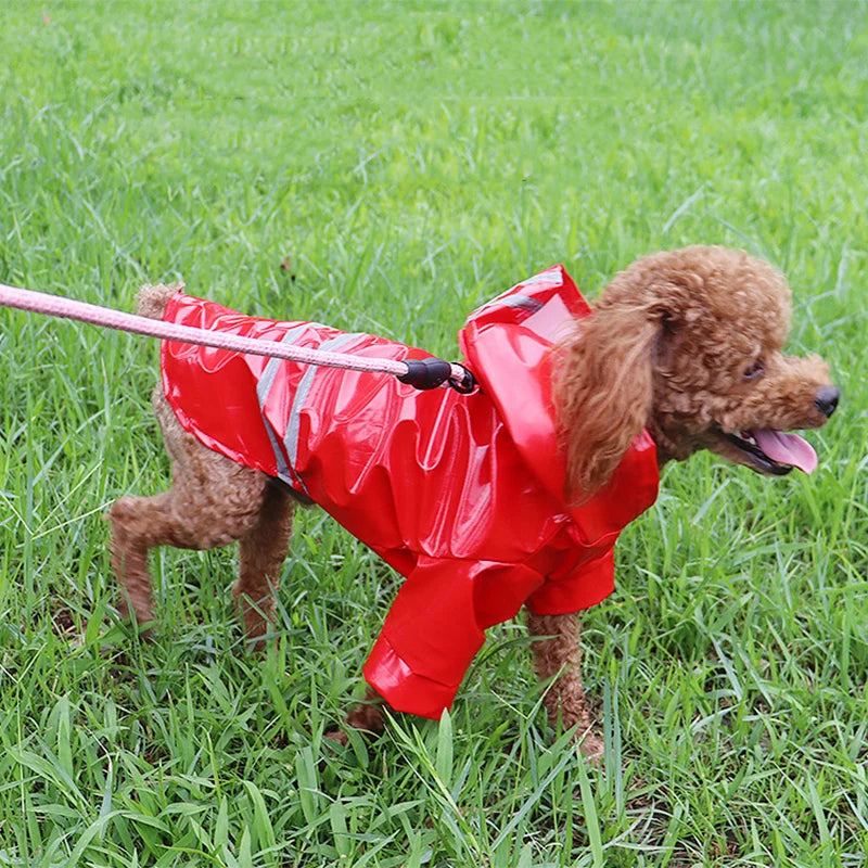 PU Waterproof Dog Raincoat With Hood For Cats And Dogs