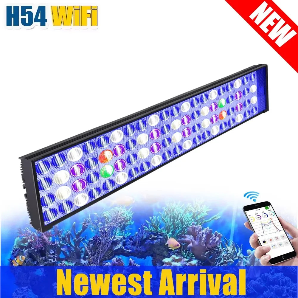 PopBloom WiFi LED Aquarium Light Full Spectrum Reef Corals Lamp