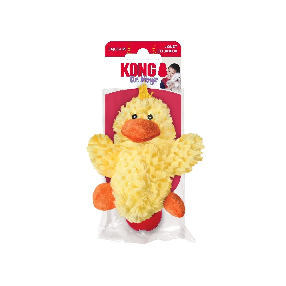 KONG Dr. Noyz Duck Squeaky Plush Dog Toy for Puppies