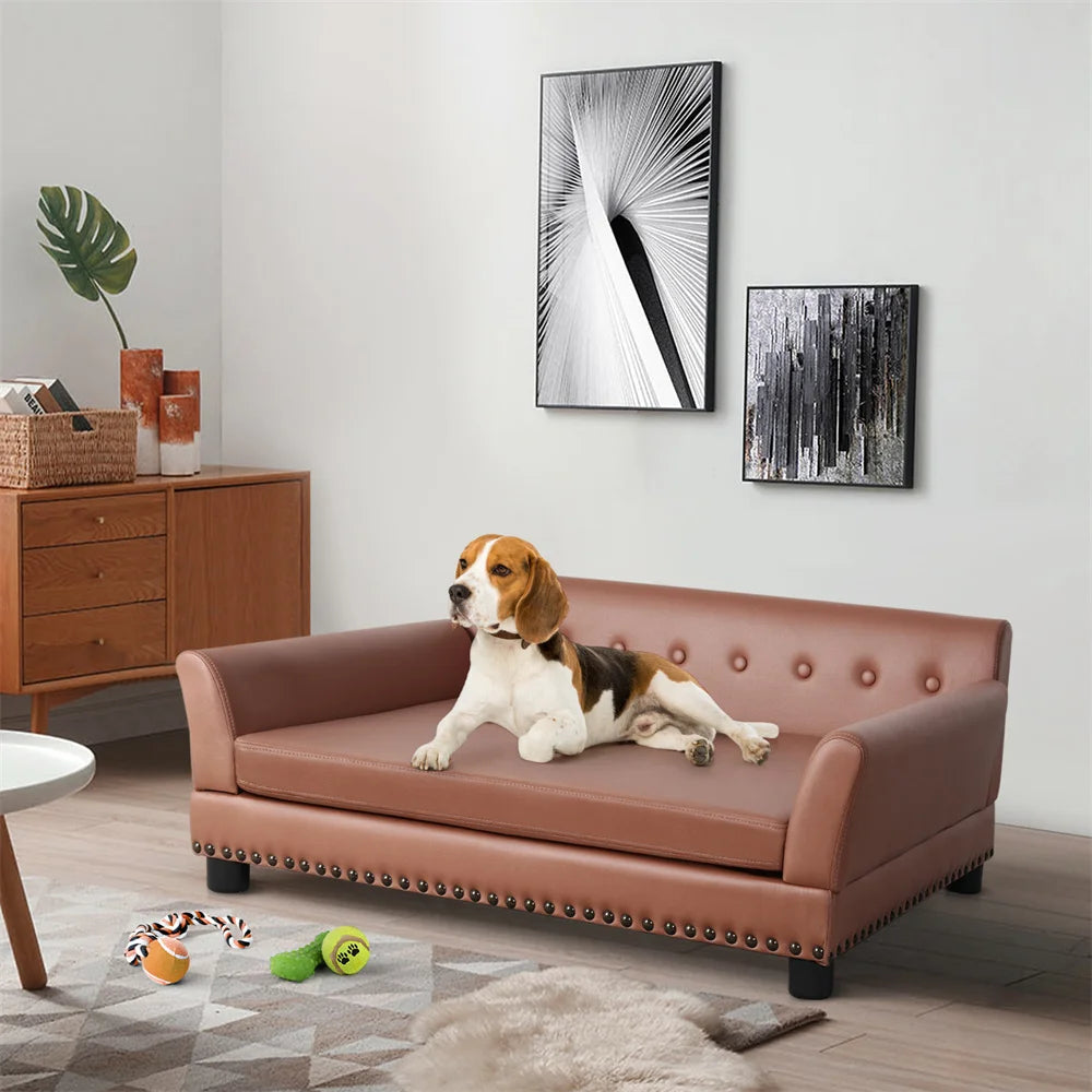 BORWART Heavy Duty Pet Sofa Bed Raised Dog Cat Couch