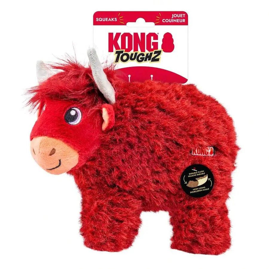 Durable Plush Dog Chew Toy For Aggressive Chewers Cow Design