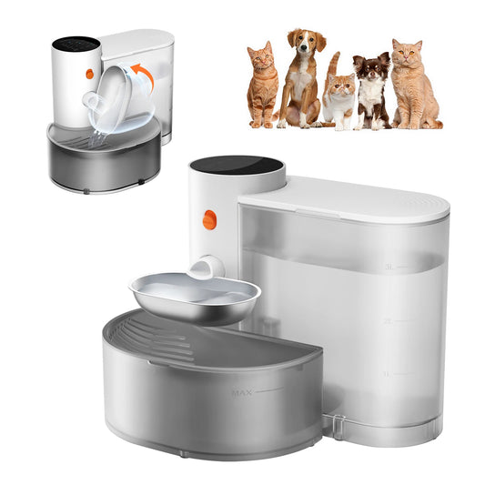 PetGravity Stainless Steel Cat Water Dispenser With Purifying Pouring