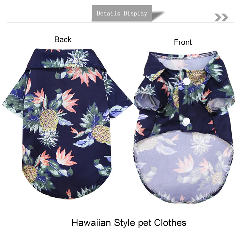 Hawaiian Style Beach Dog Shirt For Small And Medium Dogs
