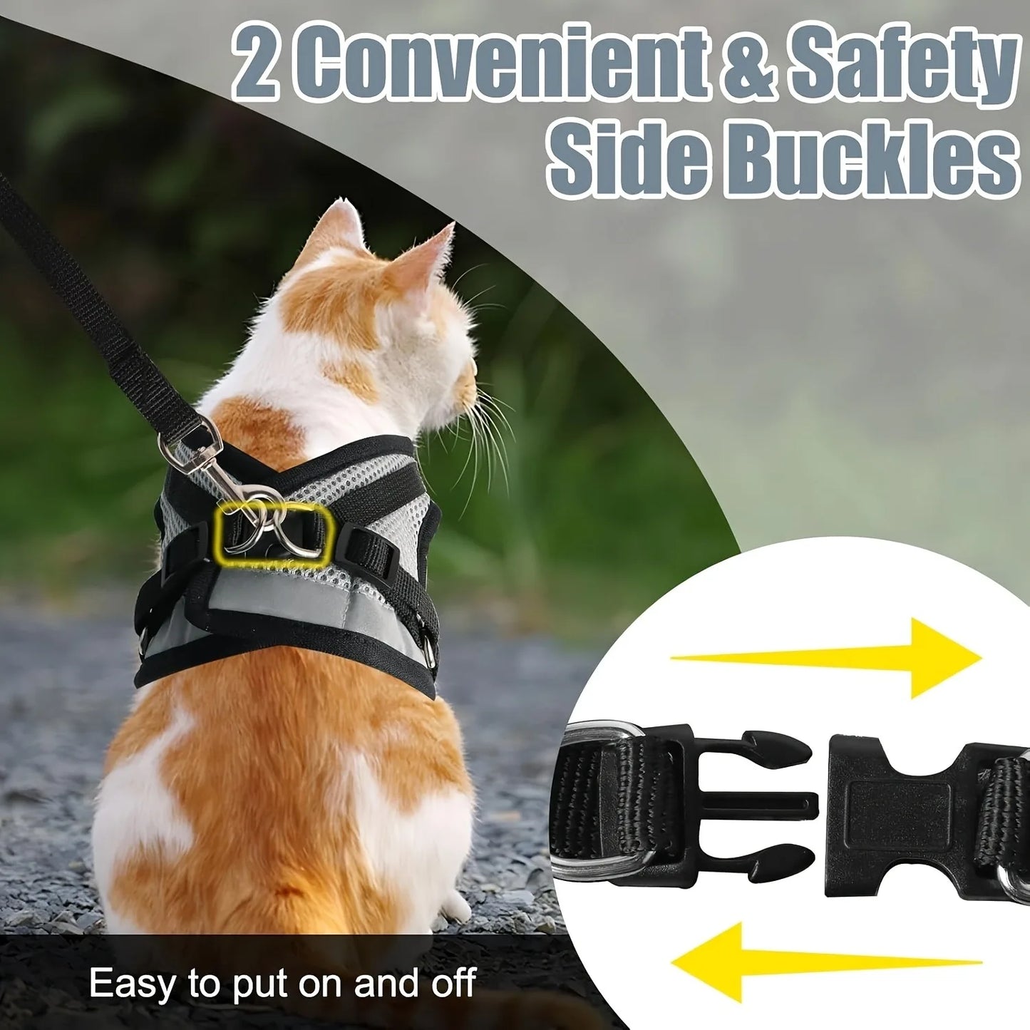 Cats Pet Collar and Harness Kitten Accessories Set