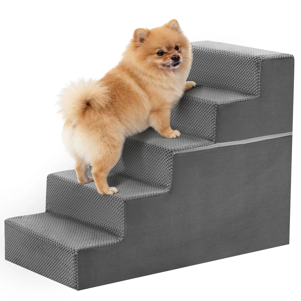 Right Angled Foam Dog Stairs Ramp 3-5 Steps Non Slip