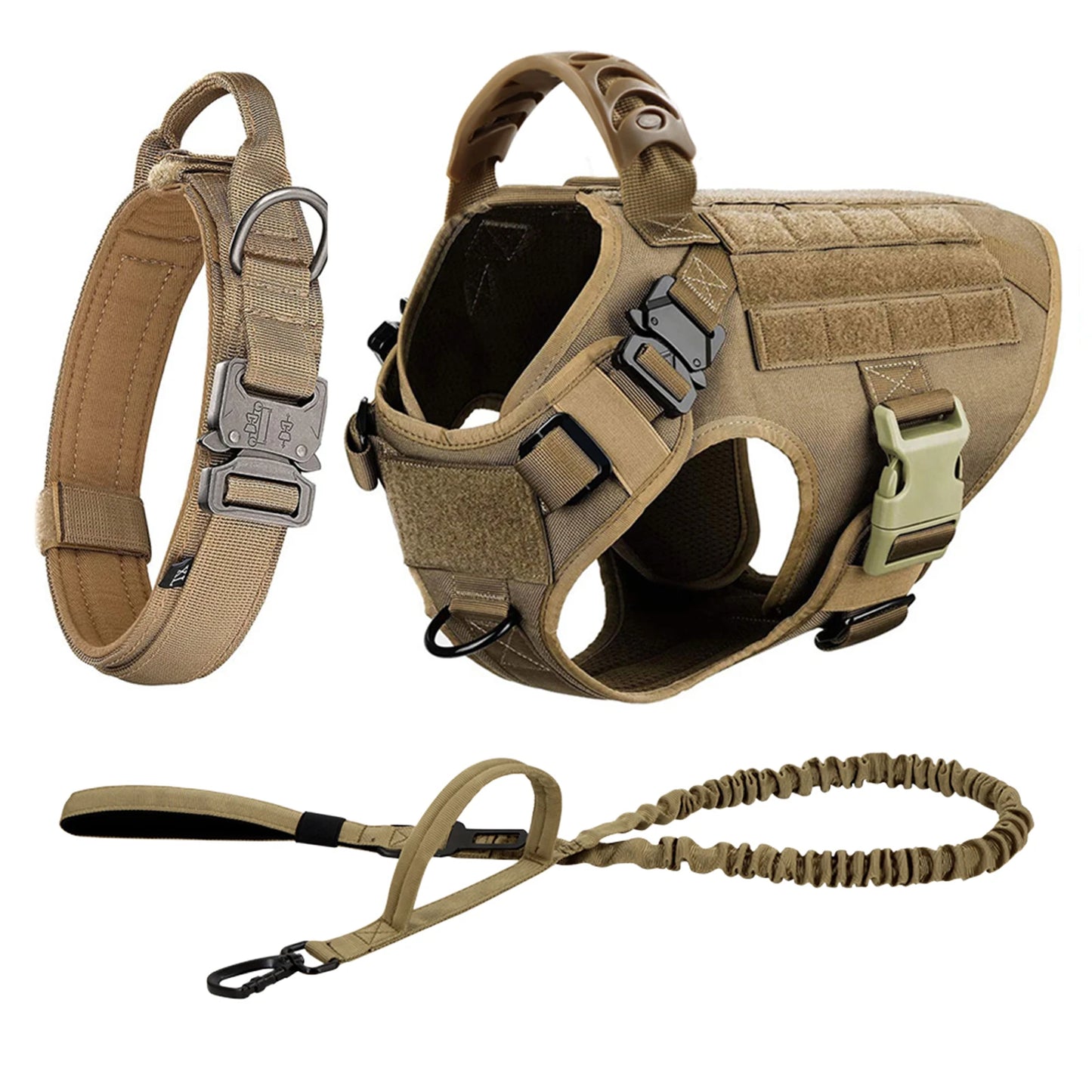 Nylon Dog Harness And Leash Set For German Shepherd Malinois Training