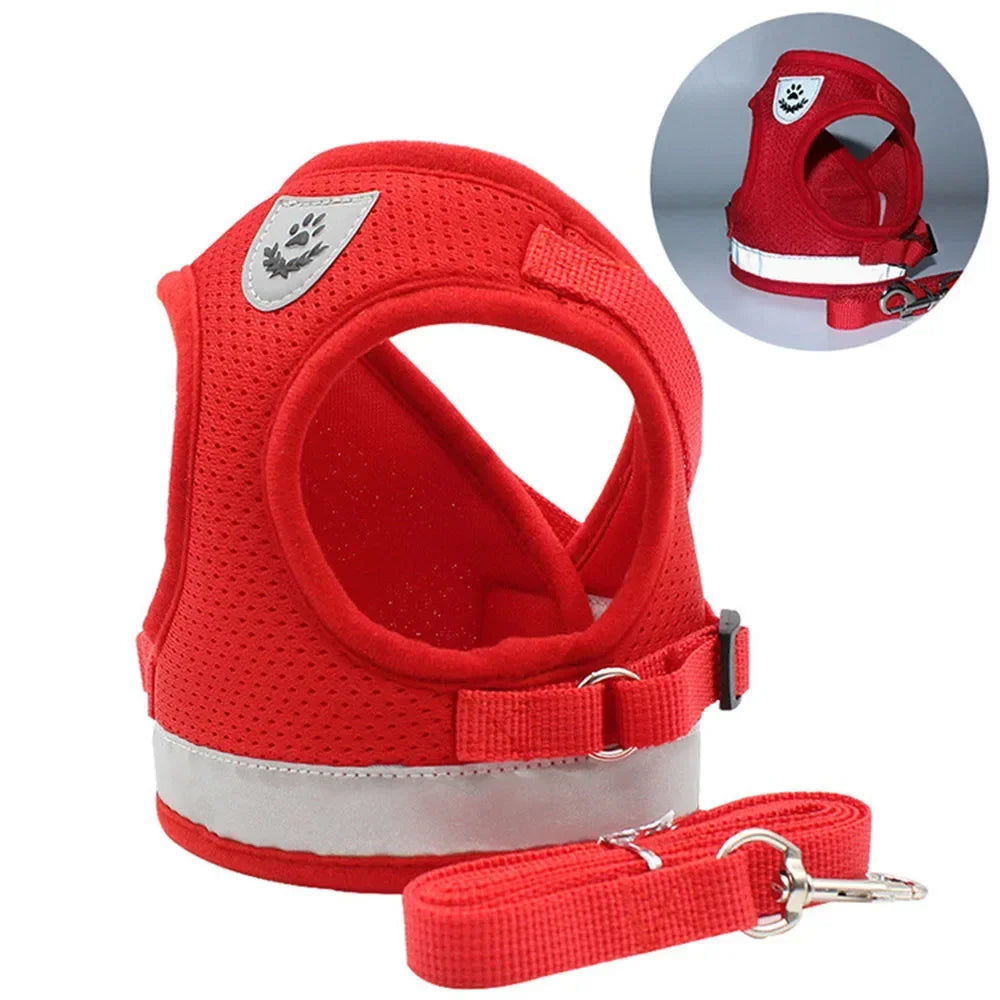 CAIBAN Cat Harness Leash Set Reflective Escape Proof Nylon Vest
