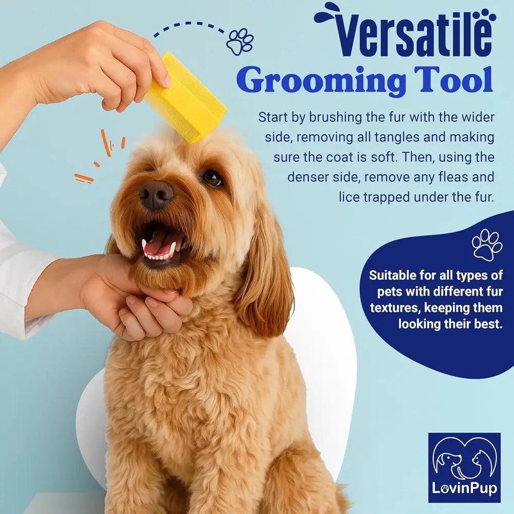 Pet Lea Comb Dogs And Cats 3 Pack Gentle LineTooth