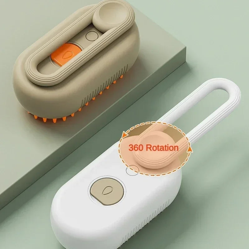 Cat Dog Steam Brush 3 In 1 Massaging Grooming Comb