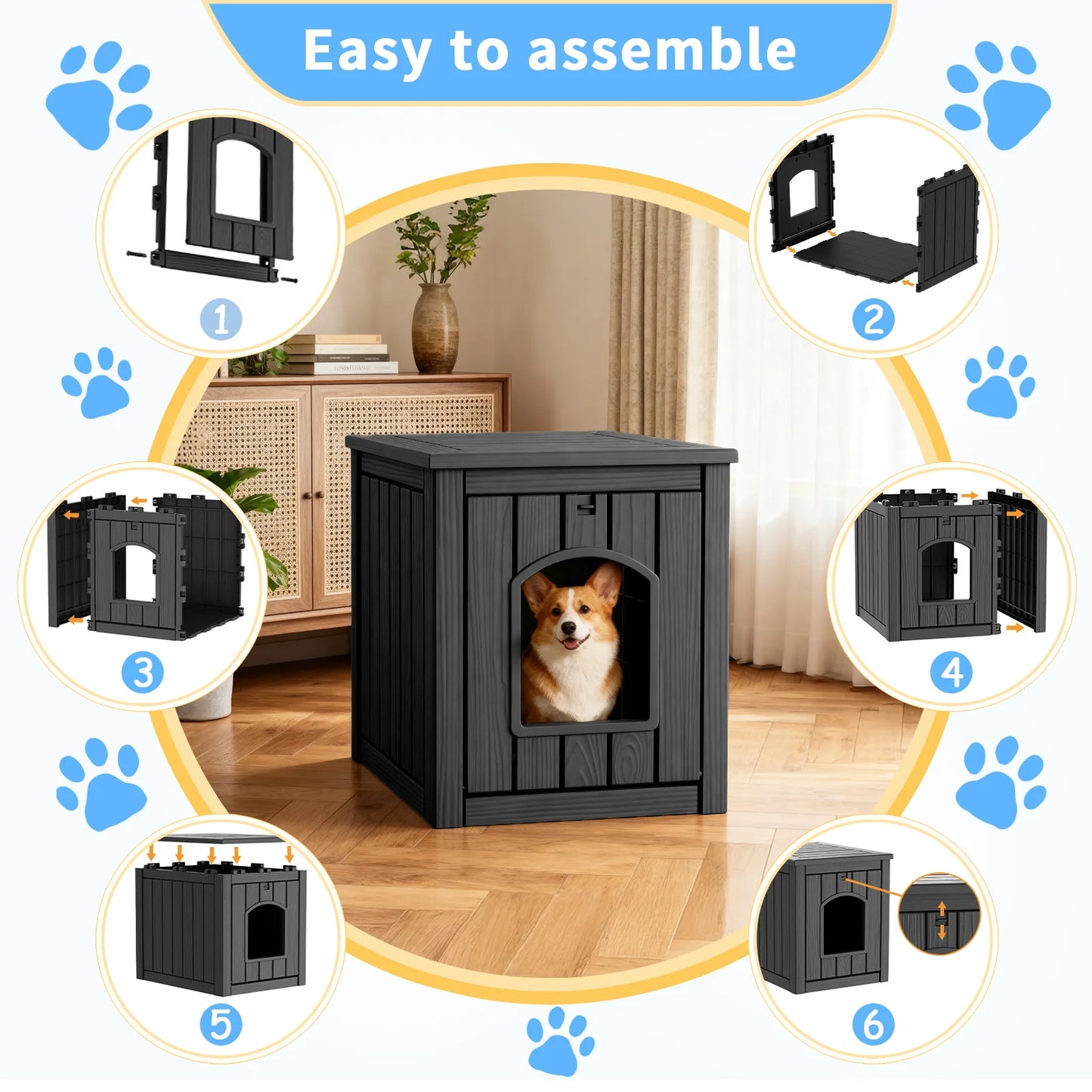 30 Gallon Resin 2-in-1 Cat House End Table