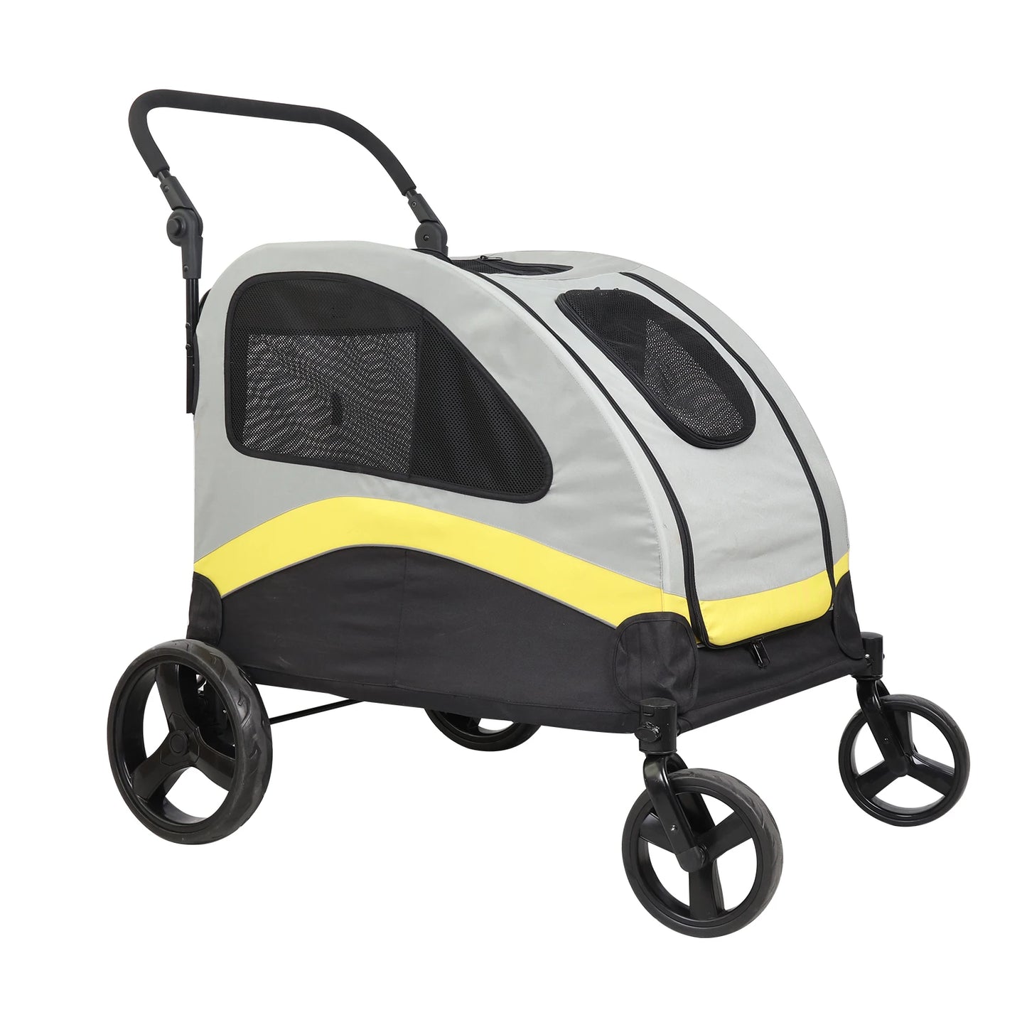 Dog Stroller for Two Dogs Foldable Pet Pram with Wheels