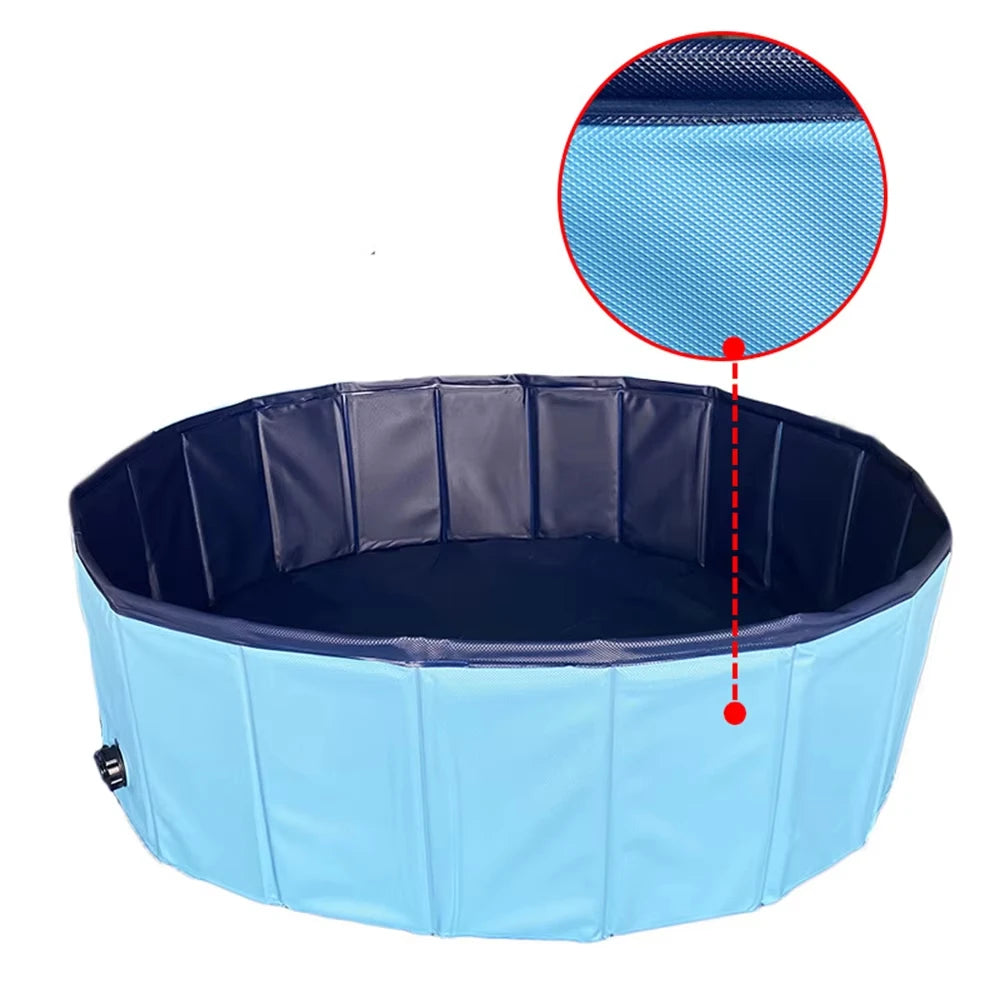 Portable Dog Pool Bath Tub for Large Dogs Scratch Resistant