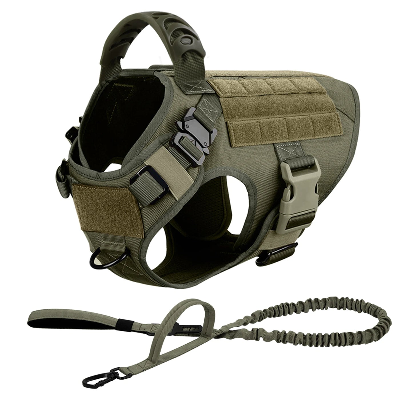 Tactical Dog Harness Leash Set For Large Dogs Training Malinois