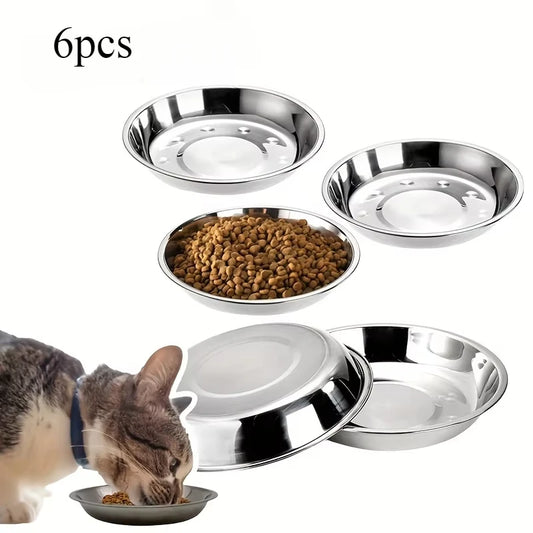 Slip Resistant Stainless Steel Cat Bowl Set With Anti Tip