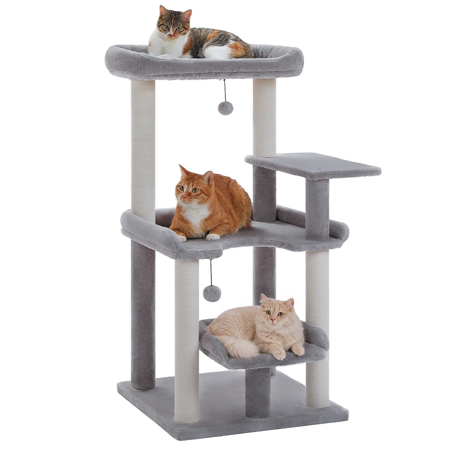 PAWZ Road Multi-Level Cat Tree With Sisal Scratching Posts And Top Perch