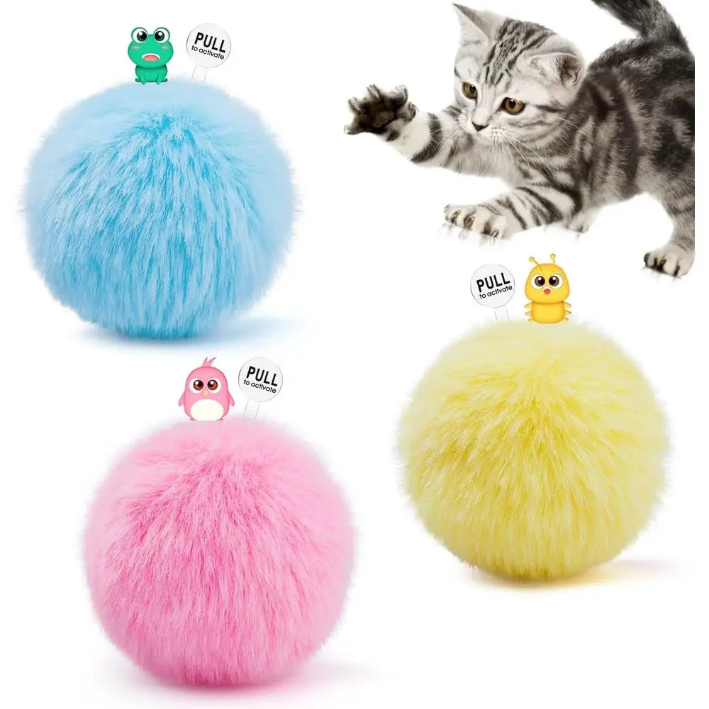 Interactive Chirping Cat Toy Balls With Silvervine Catnip