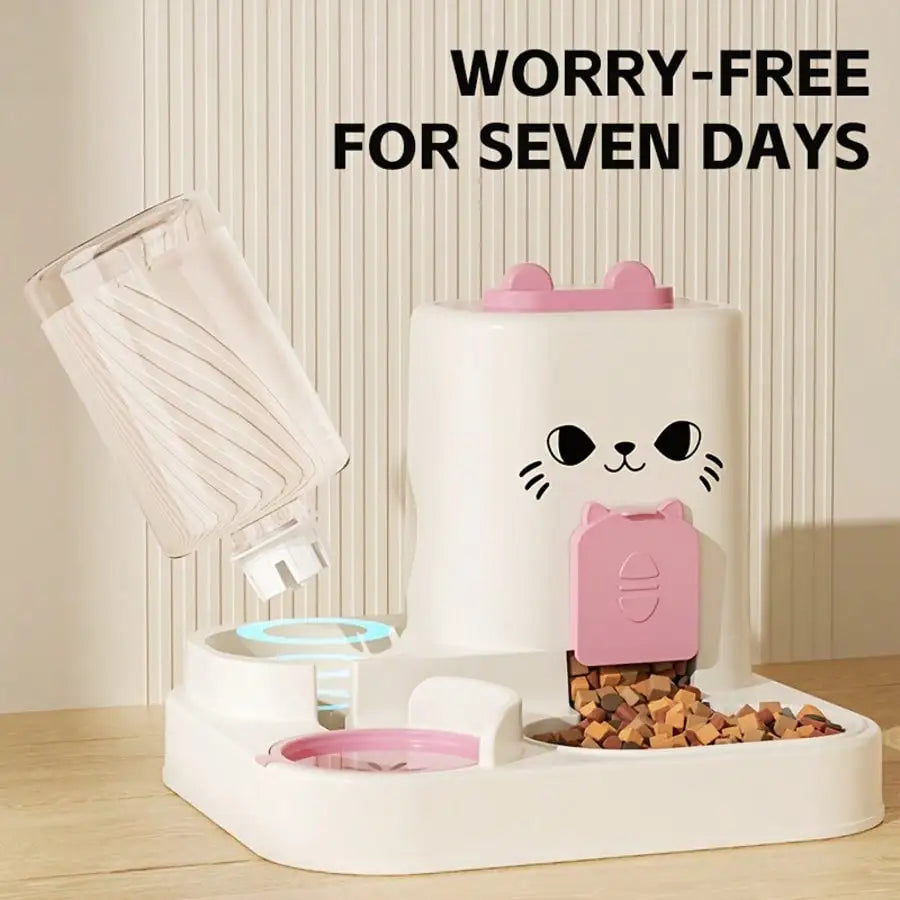 2-In-1 Cat Food And Water Dispenser All-In-One Auto Feeder