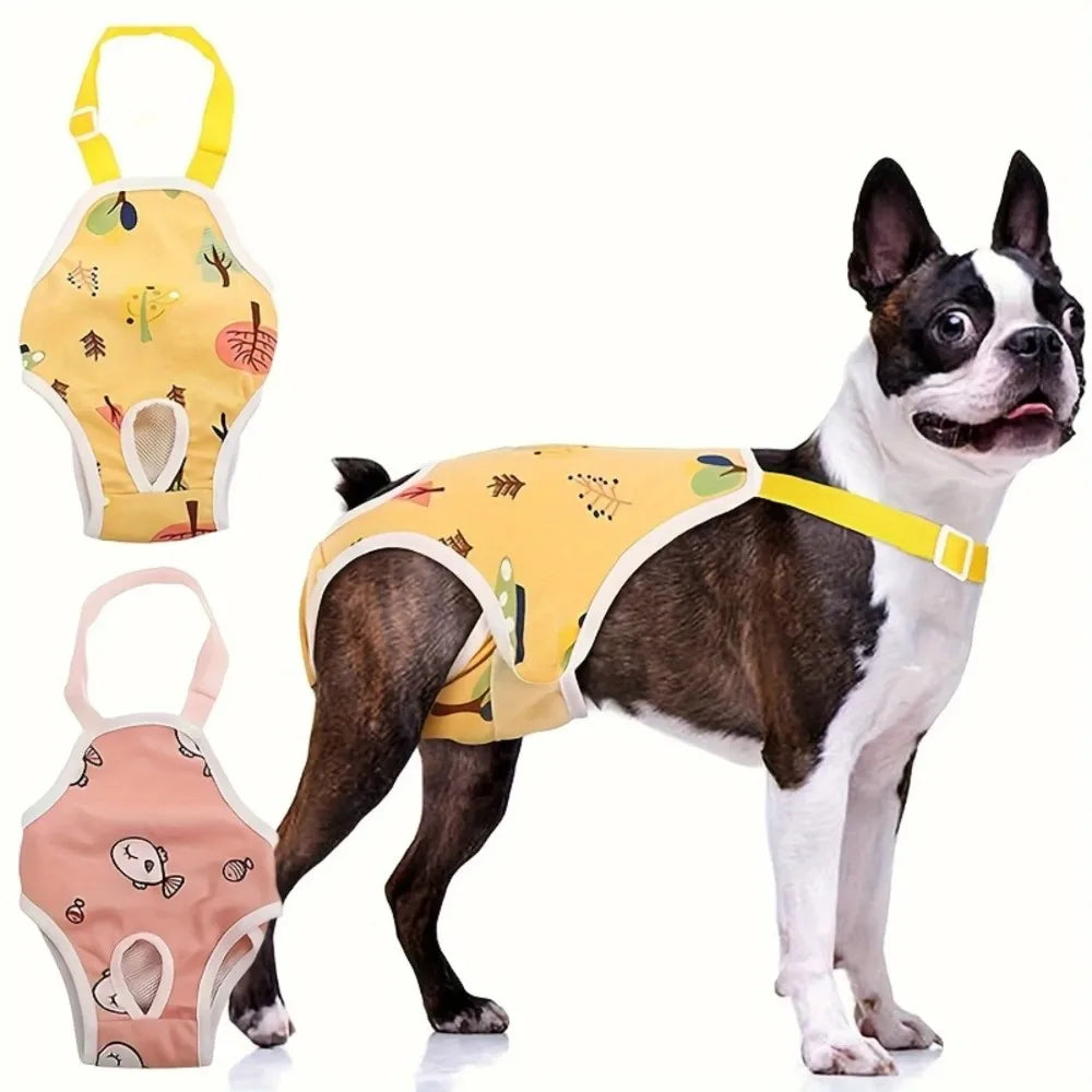 Adjustable Dog Underwear and Safety Trousers for French Bulldog