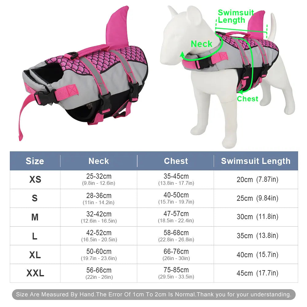 Dog Life Jacket Vest Harness For Swimming Summer Pet Swimwear
