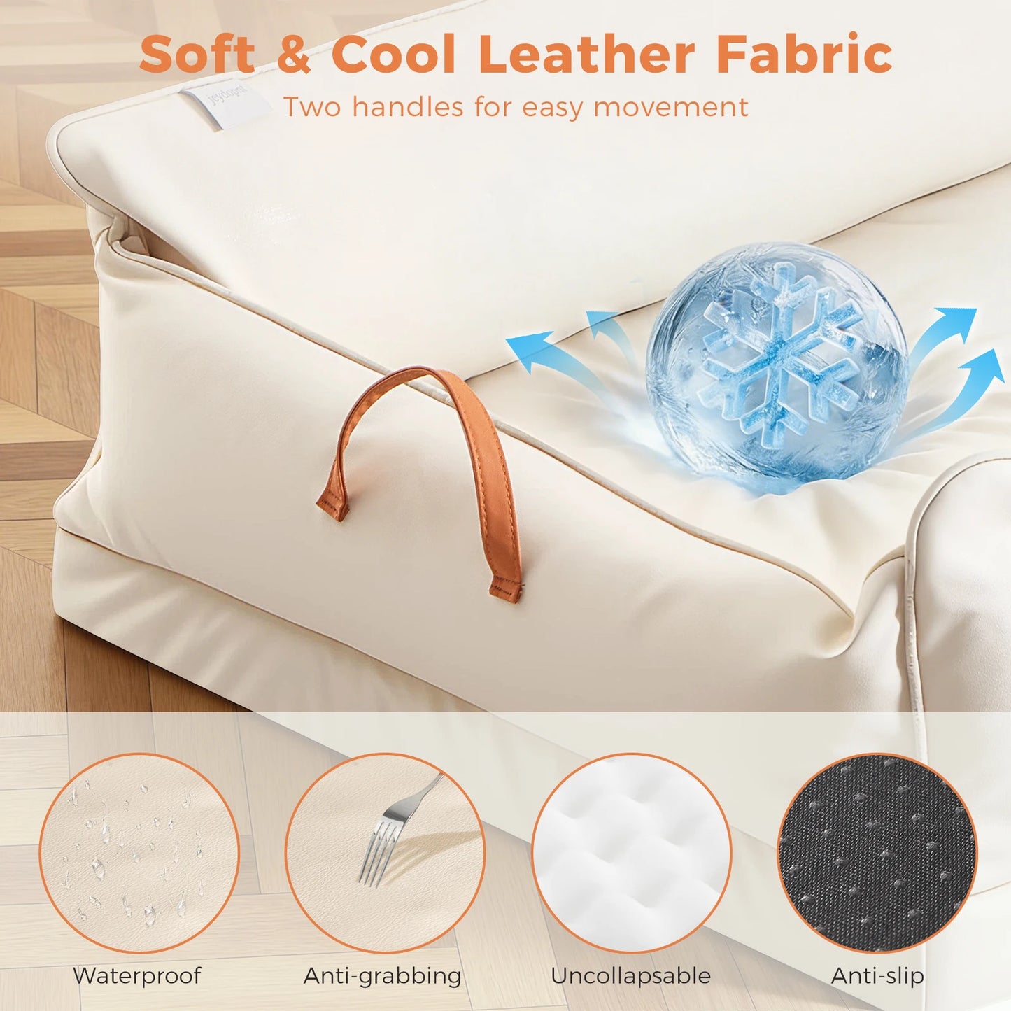 Leather Plush Donut Dog Bed For Pets, Cozy Snuggle Mat