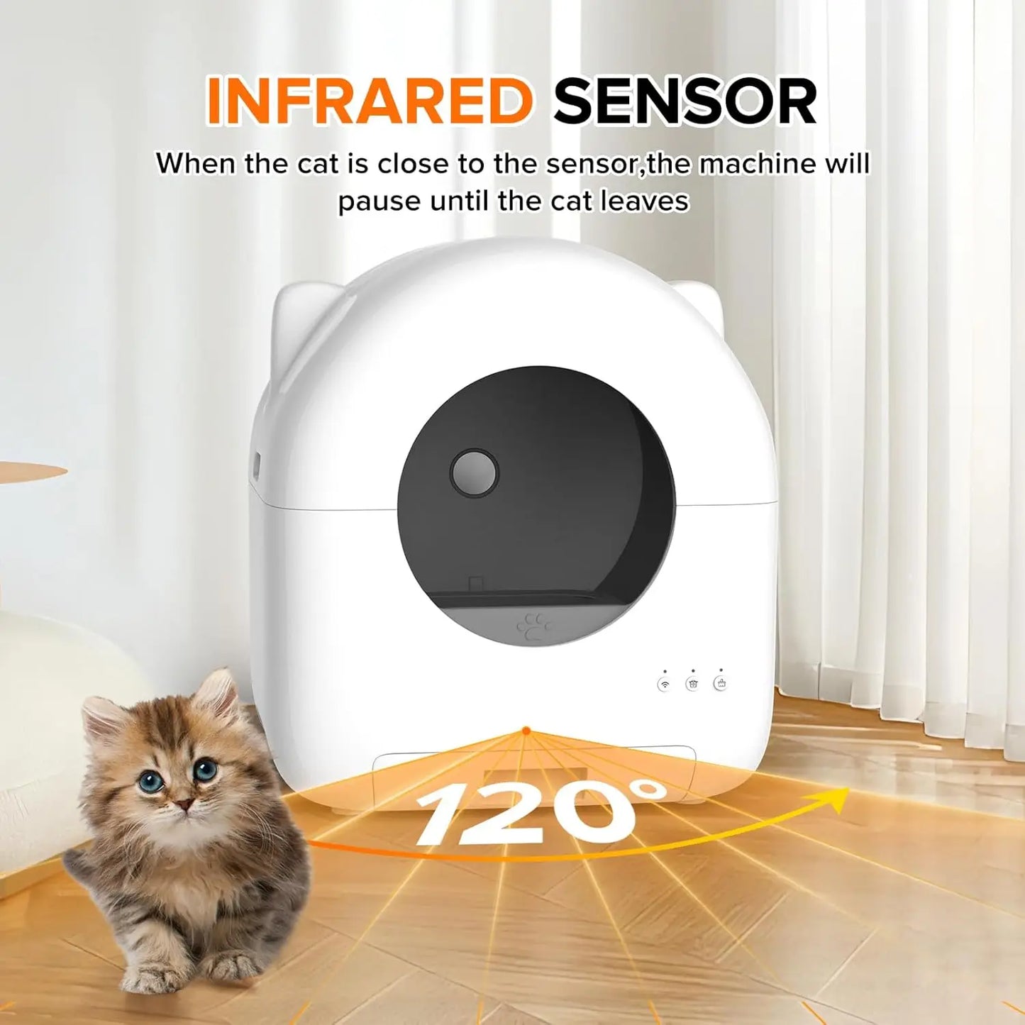 Self Cleaning Cat Litter Box Automatic With App Control
