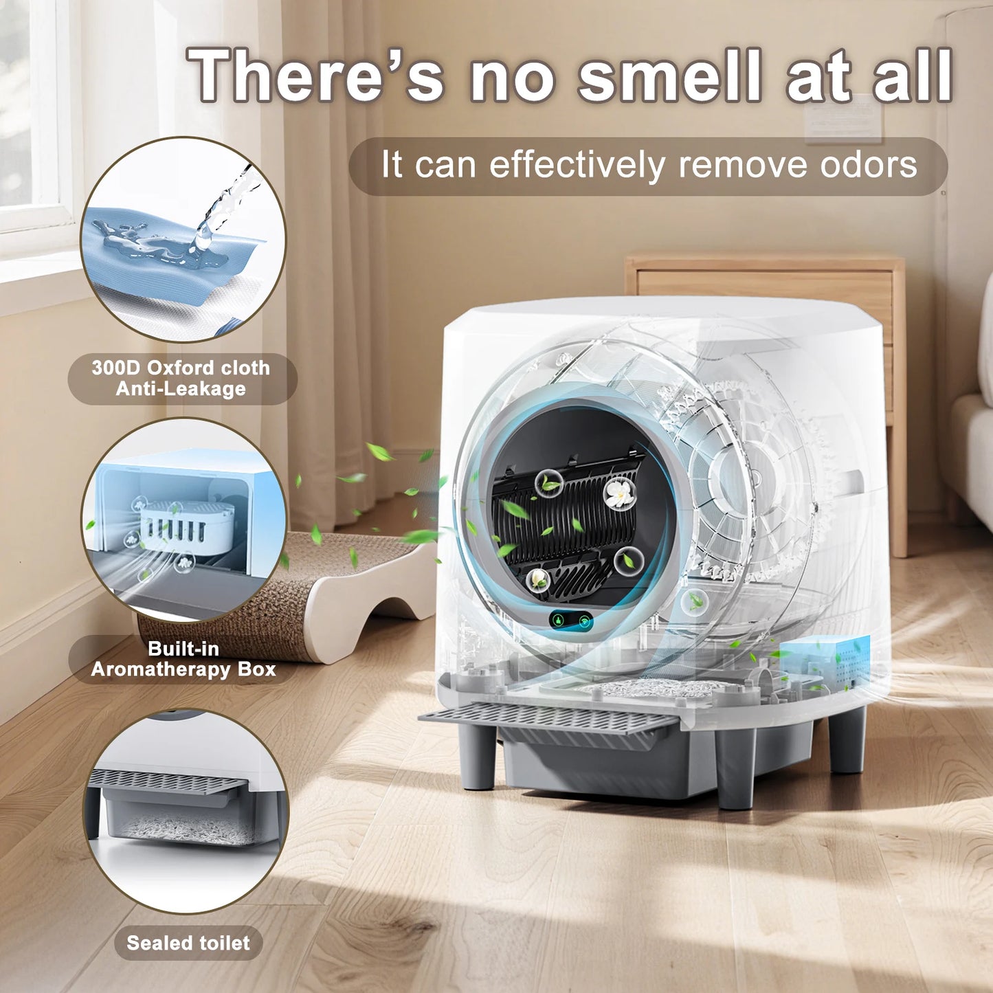 Ellenpent Automatic Self Cleaning Litter Box With App Control