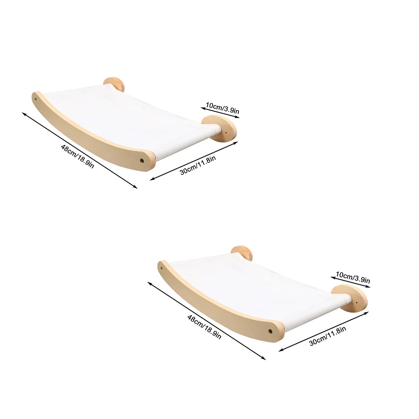 CWV Wall Mounted Cat Climbing Platform With Hammock Sisal Rope