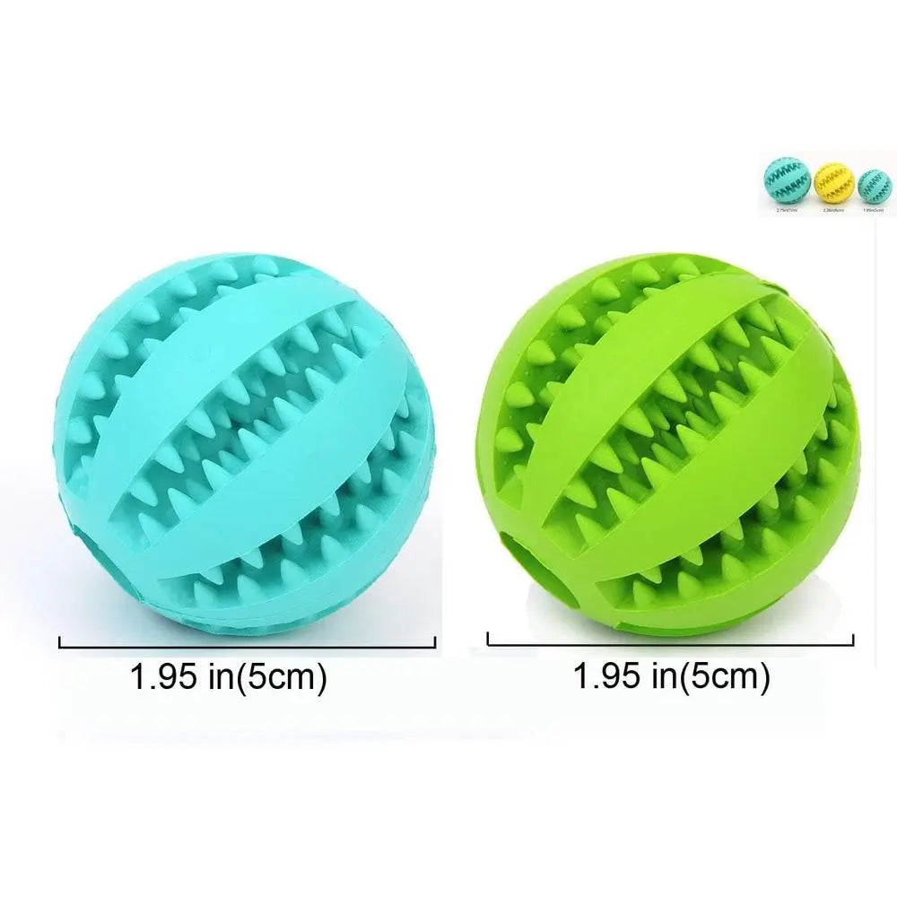 Natural Rubber Bite Resistant Dog Toy Ball With Mint Flavor