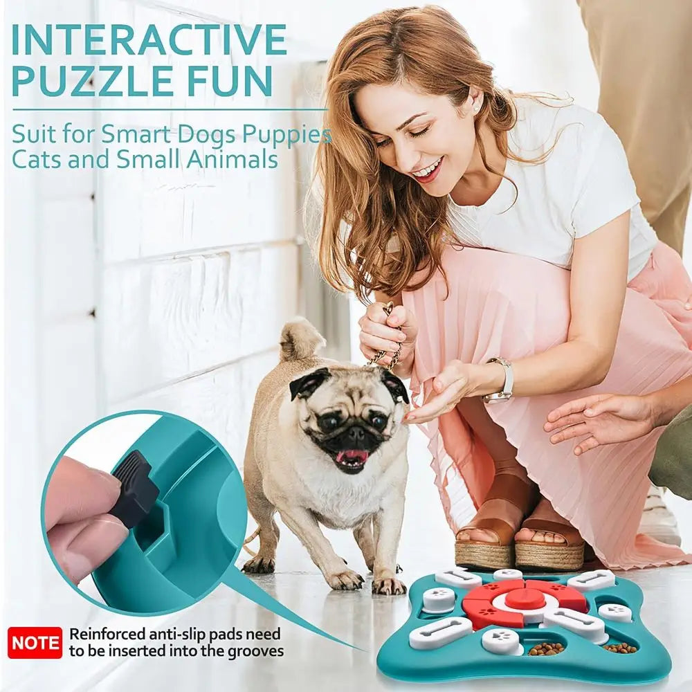 Dog Puzzle Toys Treat Dispensing Enrichment For IQ Training