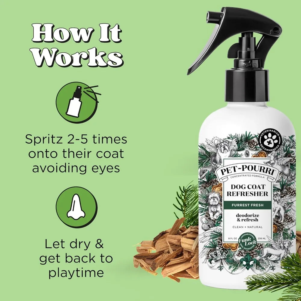 Natural Dog Deodorizing Spray Odor Neutralizer With Essential Oils