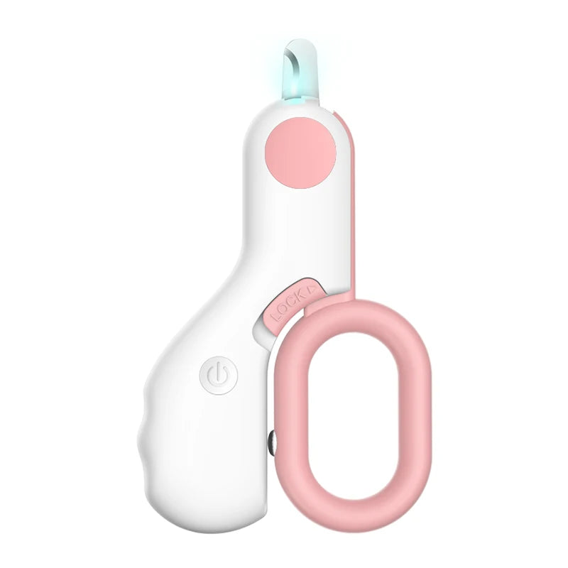 LED Light Pet Nail Clippers With Safety Lock Grooming Tool