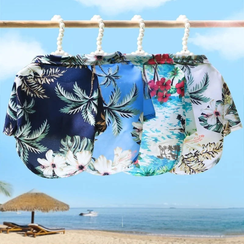 Hawaiian Style Beach Dog Shirt For Small And Medium Dogs