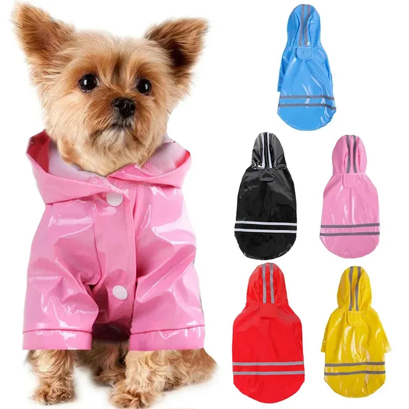 PU Waterproof Dog Raincoat With Hood For Cats And Dogs
