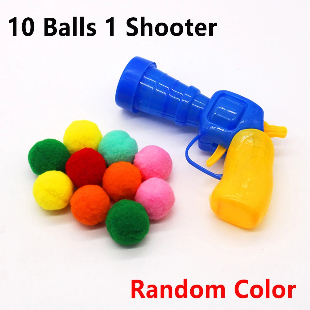 Premium Interactive Cat Plush Ball Shooting Toy Launcher