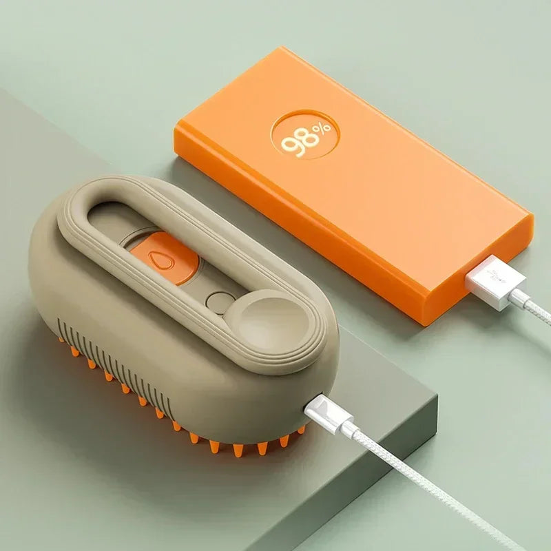 Cat Dog Steam Brush 3 In 1 Massaging Grooming Comb
