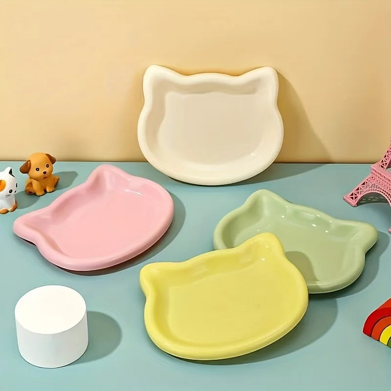 4-Color Cat Pet Bowl Premium Anti-Black-Nose Dish For Dwarf Cats