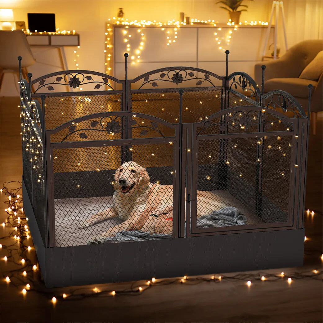 Borwart Heavy Duty Dog Playpen With Eight Panel Whelping Fence