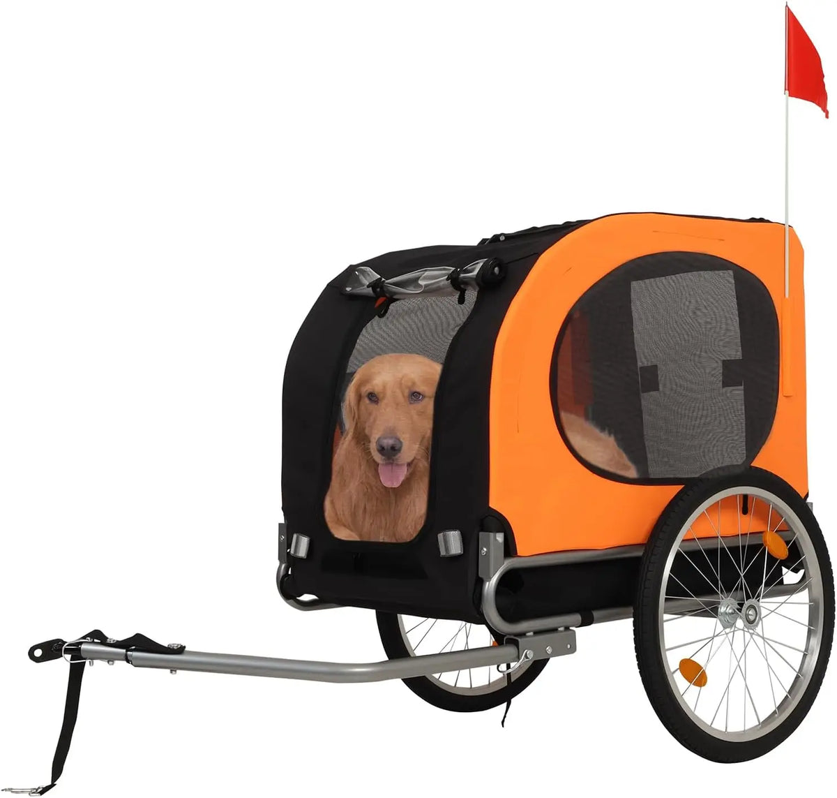 TWISTER.CK Foldable Dog Bike Trailer With Quick Release Universal Coupler