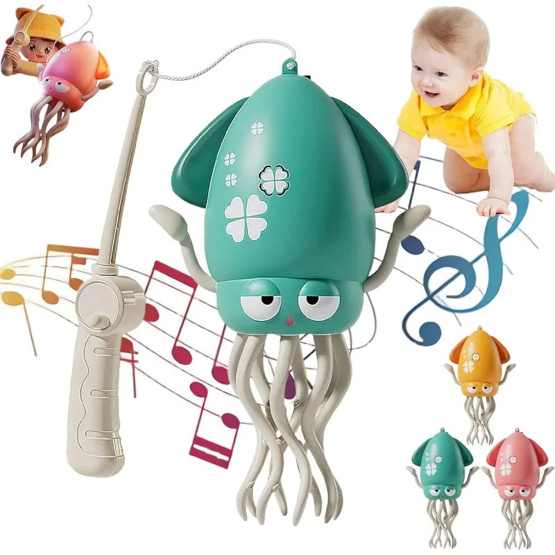 CONUSEA LED Dance Octopus Toy USB Rechargeable Interactive Baby