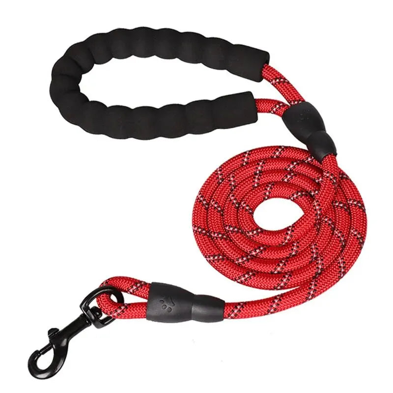 Reflective Nylon Dog Leash With Padded Handle For Safety